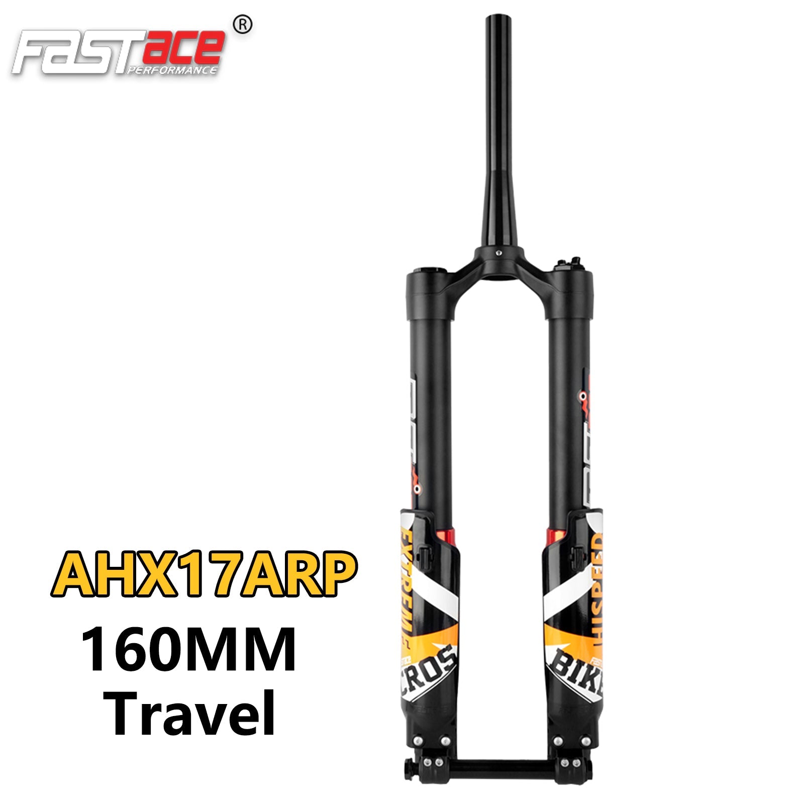FASTACE AHX17ARP Original Factory Front Fork Suspension Tapered Aluminum Steerer Dual Disc Brake 74mm PM for MTB Snow Bike