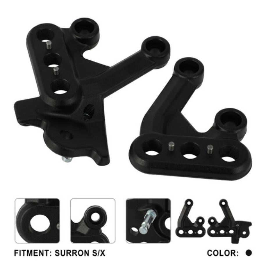 Kit abaisseur de repose-pieds pour Sur-Ron, coloris noir