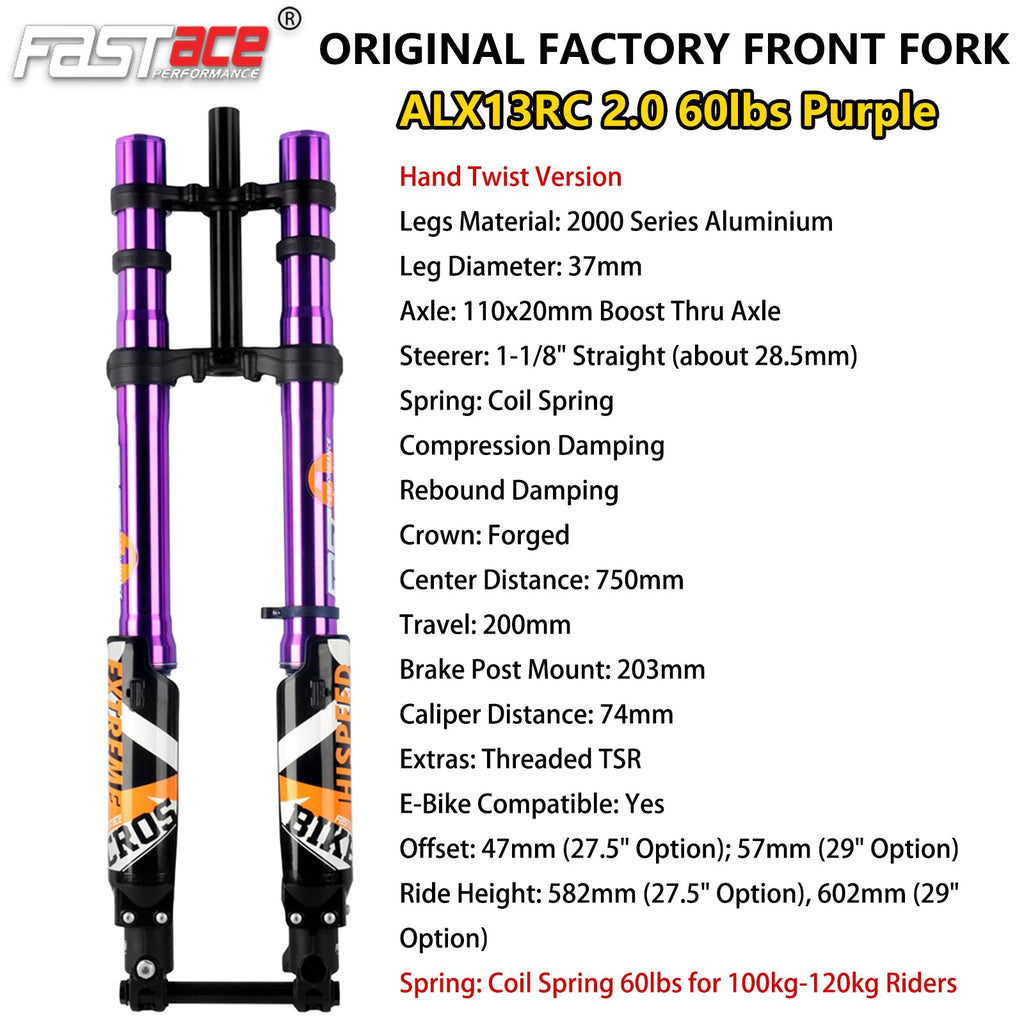 FASTACE ALX13RC 2.0 Original Factory Front Fork Suspension For Surron Light Bee Talaria MX3 Eride pro S/SS 1.0/2.0 79 Bike