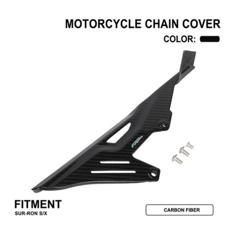 Cache de chaîne moto carbone pour Sur-Ron