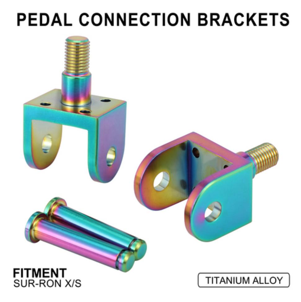Support de fixation de pédale titane pour Sur-Ron