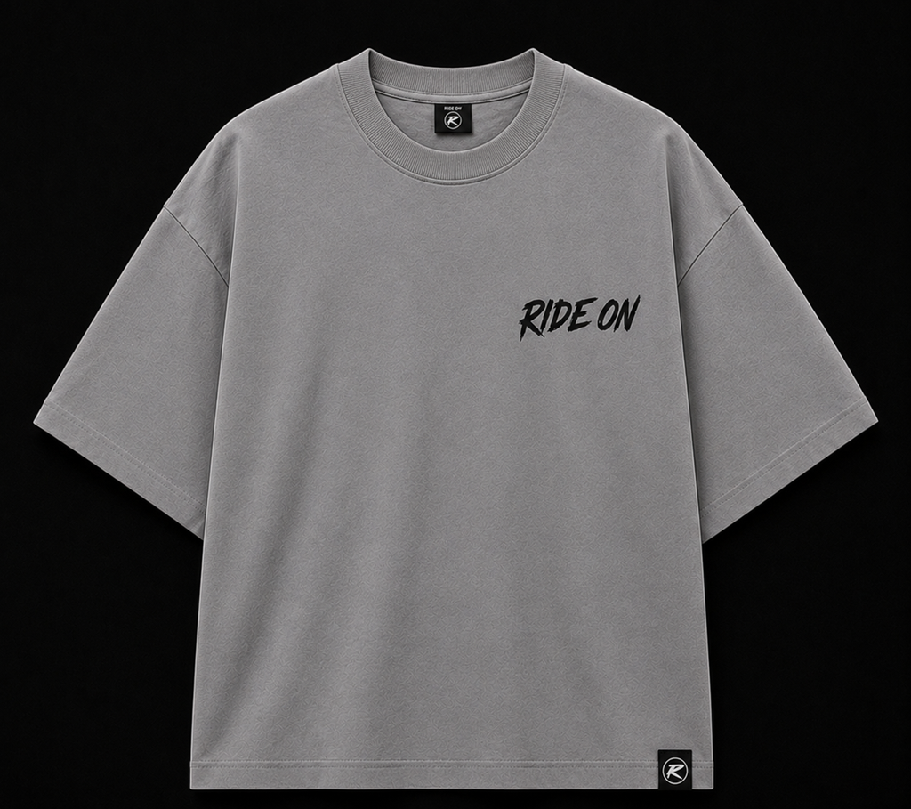 Ride On – T-shirt oversize streetwear unisexe, coton premium 240 g/m²