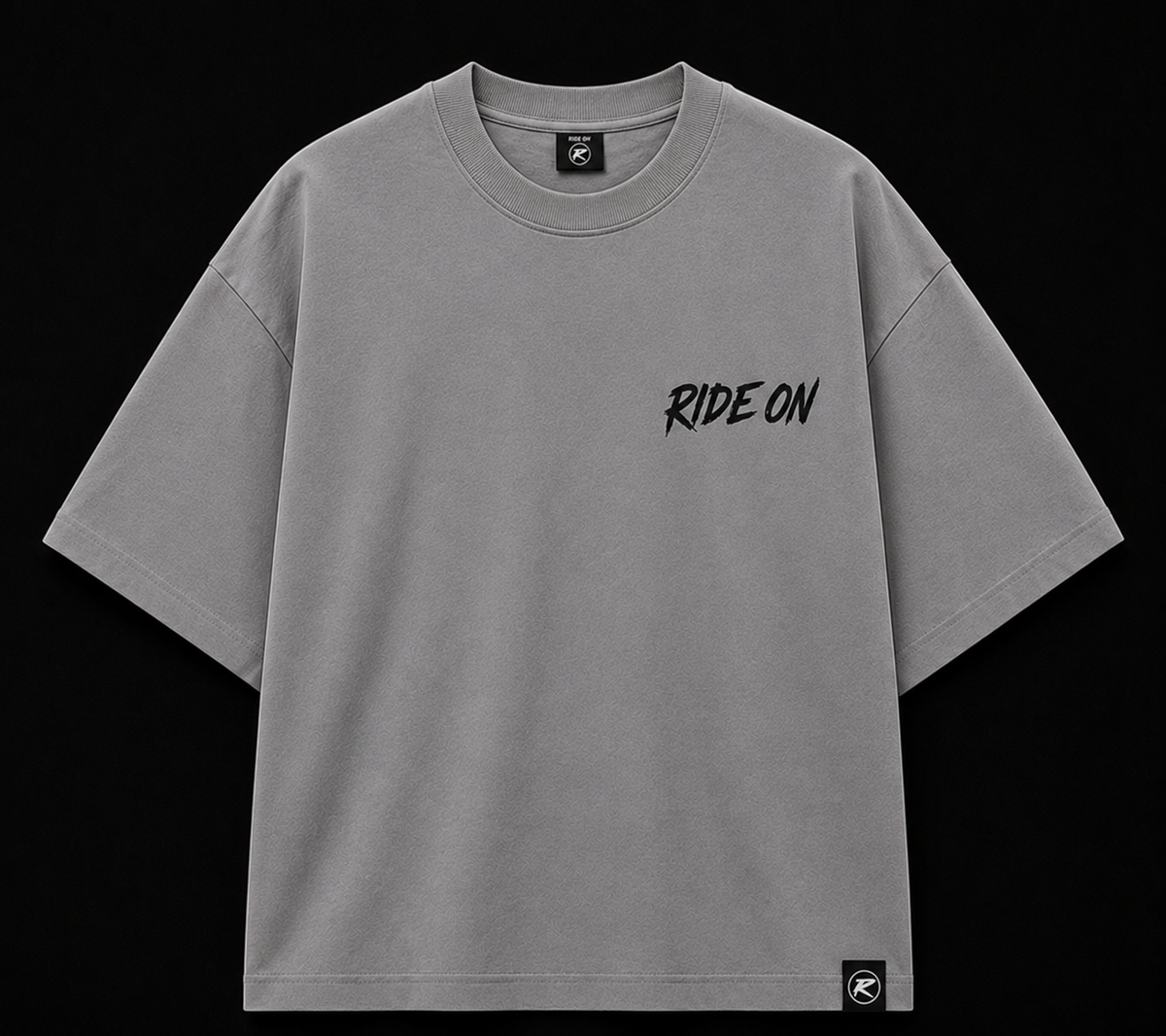Ride On – T-shirt oversize streetwear unisexe, coton premium 240 g/m²